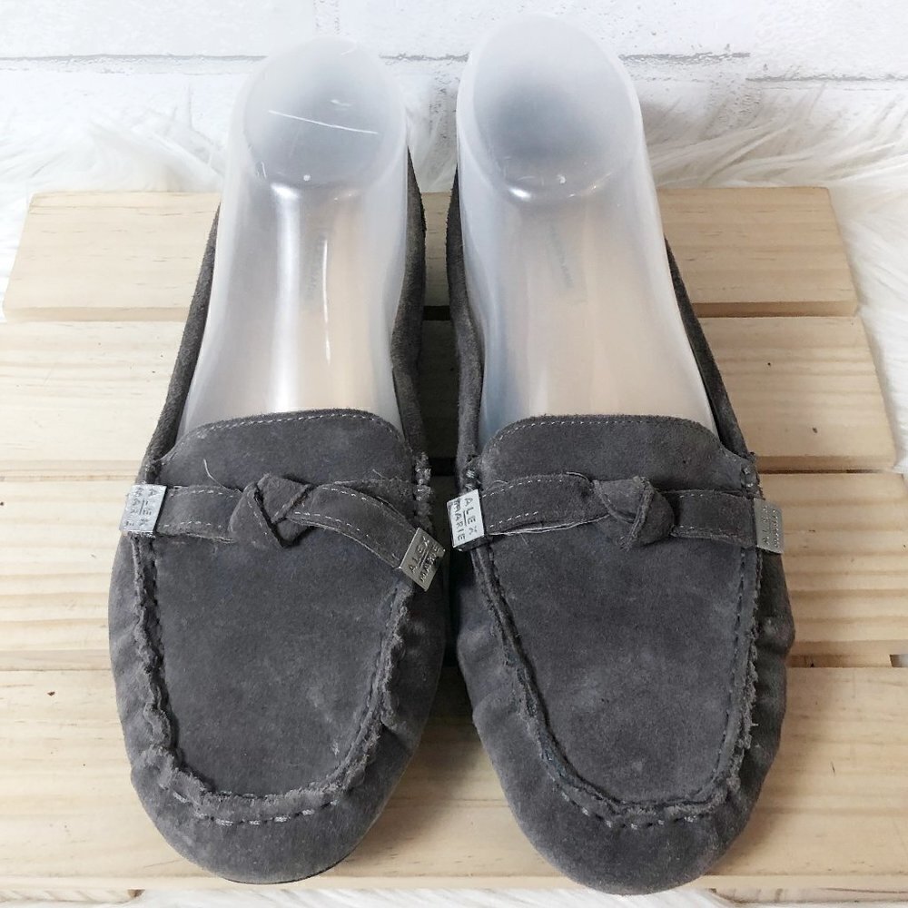 Alex Marie Halden Suede Knot Loafers Rock Star Grey Women's Size 8.5M - Picture 2 of 6
